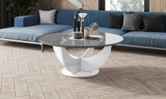 CAPRI 100 round coffee table (high gloss/different colours)